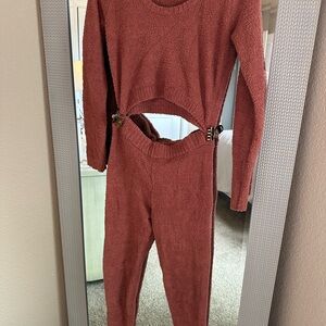 Rust Red Cozy Knit Set